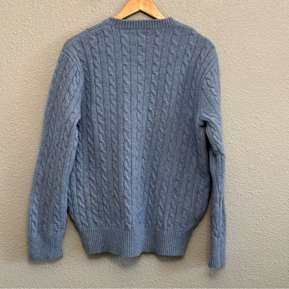 J. Crew Crewneck Pullover Cable Knit Sweater Size XL 100% Lambs Wool - Picture 2 of 5